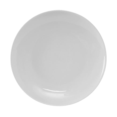 Plate, 9'' dia., round, coupe, Florence, Porcelain White