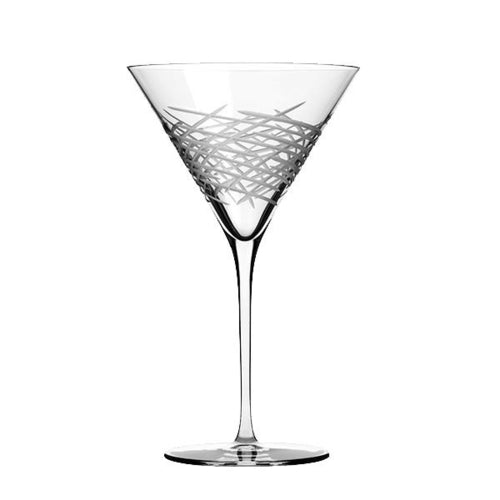 Crosshatch Martini Glass  10 oz.