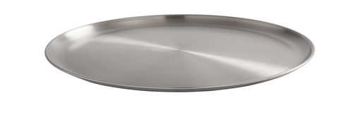 Plate, 12'' dia. x 3/8'' H, round, stainless steel, satin finish