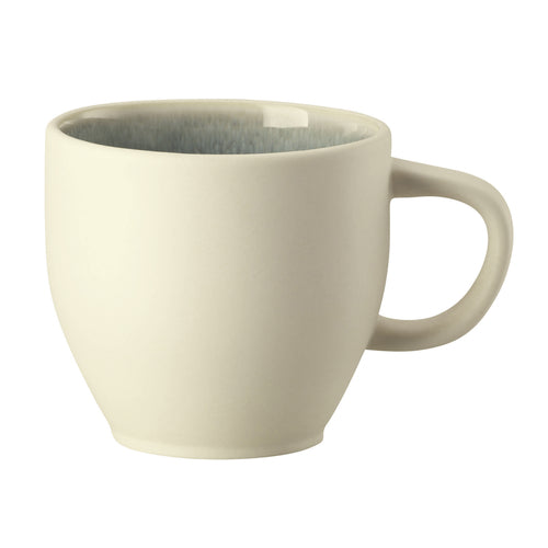 Cup, 8 oz., 3-1/8'', with handle, stoneware/reactive glaze, Rosenthal, Junto, aquamarine