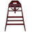 High Chair, 19-3/4'' x 19-3/4'' x 29''H, stackable, replaceable 3-point seatbelt, mahogany