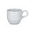 Soul Cup, 3-1/16 oz., 2-3/8'' dia. x 2-3/8'' H, round, with handle, stackable,  Polaris porcelain, white