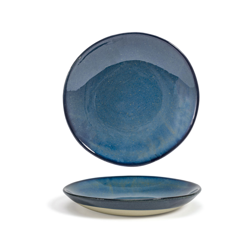Artefact Low Bowl, 24 oz., 9.25'' dia. X 1-1/2''H, round, porcelain, indigo
