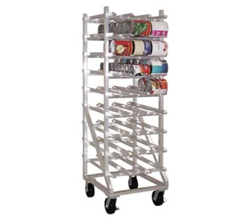 Can Storage Rack Mobile Design With Casters Sloped Glides For Automatic Can Retrieval