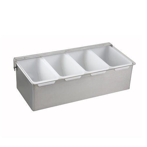 Condiment Dispenser 4 Compartment Stainless Steel