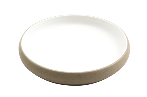 Cheforward Hatch Plate, 6.5'' dia. x 1''H, round, touch of honey interior/sandstone