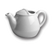 Teapot, 16 oz., 6-3/4'' x 4-3/8'' x 3-3/4'', without cover, London, Hall China, White