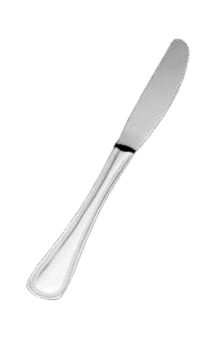 Flatware, dinner knife - wide blade, stainless, 8 7/8'' overall length, BROCADE, mirror finish, heavyweight, imported