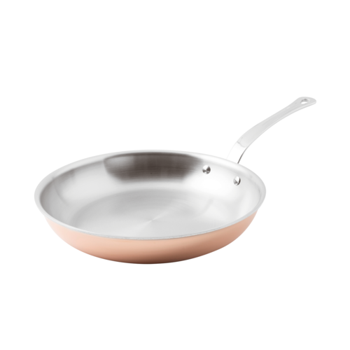 Fry Pan, 7-7/8'' dia. x 1-5/8''H, with loop handle, 3-ply, copper, aluminum and stainless steel