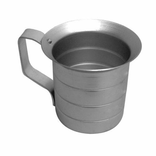 Liquid Measuring Cup, 1 quart, riveted handle, seamless construction, heavy-duty, aluminum