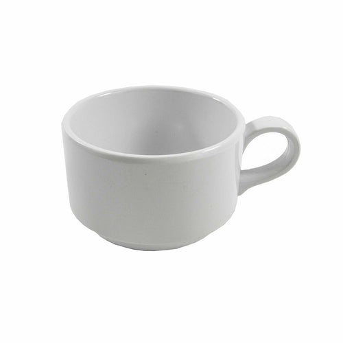 Cup, 8 oz., 3-1/2'' dia. x 2-1/4''H, round, melamine, white, Simplicity,