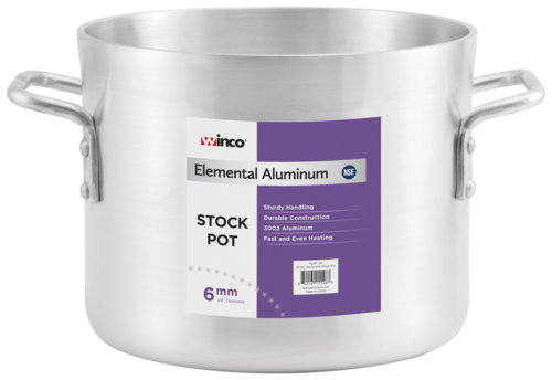Elemental Stock Pot, 24 qt., 12-1/8'' x 11-3/8'', 6mm, 3003 Aluminum, NSF