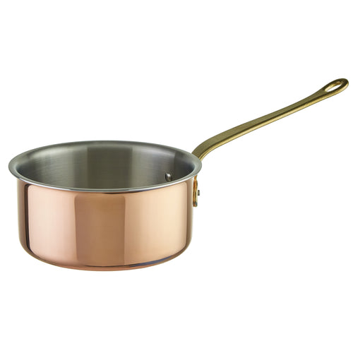 Sauce Pan, 3-5/8 qt., 8-1/4'' dia. x 4-3/8''H, 3-ply, copper, aluminum and 18/10 stainless steel construction, Paderno, Copper Series 15500