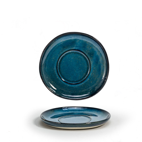 Artefact, Saucer, 4-1/2'' dia. x 1/2'', porcelain, indigo