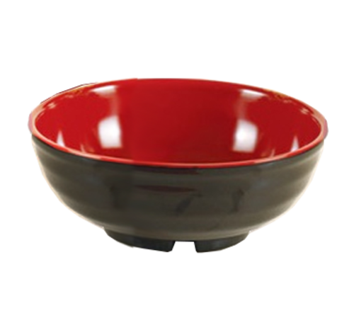 Two-Tone Noodle Bowl, 46 oz., 8'' dia. x 3''H, round, dishwasher safe, melamine, black/red