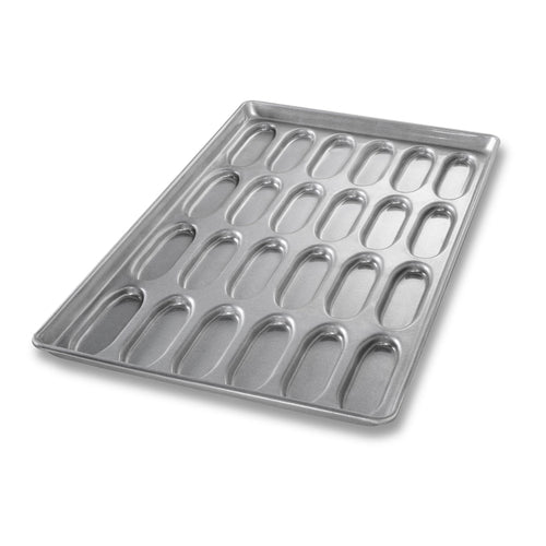 Hot Dog Bun Pan, 16-3/4'' x 27-3/4'' x 1-5/8'' overall, (24) 6'' x 2-1/16'' compartments