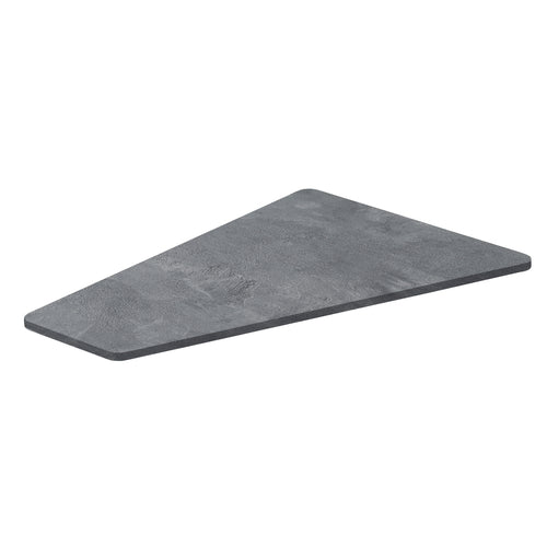 Plate, large, 11''L x 16-1/10''W x 3/5''H, melamine with concrete finish, Sequence by Hepp (for platform)