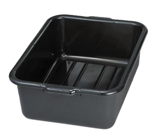 Tote Box, 21-1/2'' x 15-3/4'' x 5'', recycled, dishwasher safe, high density polyethylene, black, Made in USA, NSF