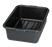 Tote Box, 21-1/2'' x 15-3/4'' x 5'', recycled, dishwasher safe, high density polyethylene, black, Made in USA, NSF