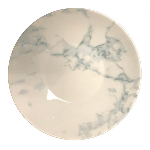 Plate, 9-2/5'' dia., round, deep, couple, porcelain, Marble