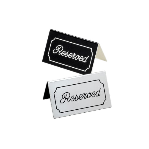 ''Reserved'' Message Tent 5''W x 3''H imprinted on both sides