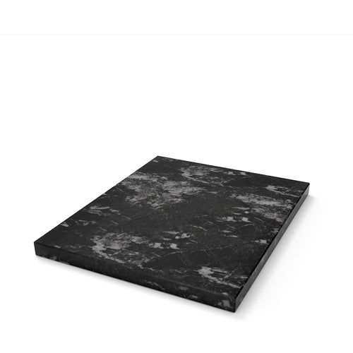 Flow Plinth 1/2 GN size 12-4/5'' x 10-2/5'' x 4/5''H square marble grey  , Silver Stock Tier