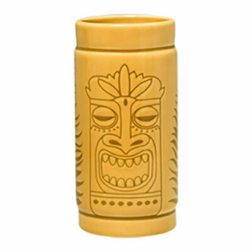 Aztek Tiki Mug, 13.55 oz., 2.75'' dia., stackable, porcelain, yellow
