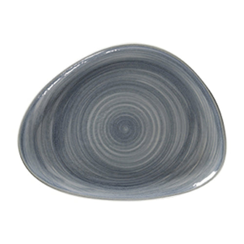 Spot Plate, 12-1/5''W, organic shape, flat, porcelain, jade