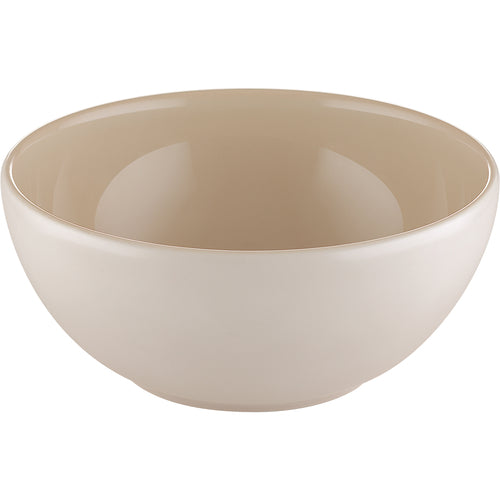 Bowl, 21.98 oz., 5-9/10'' dia. x 2-1/2''H, microwave & dishwasher safe, porcelain, beige, Sandstone Uni by Bauscher