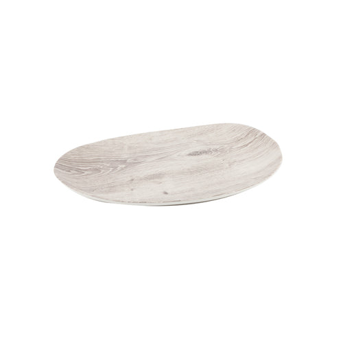 16'' x 12'' Oval Faux Drift Wood Melamine Serving Board