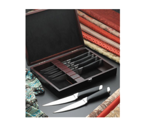 Wooden Box 11-3/8'' L x 8-1/4'' W x 2'' H holds 6 Gaucho steak knives