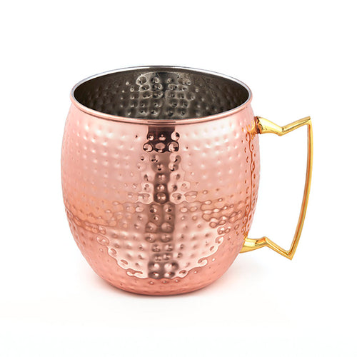 Moscow Mule Mug, 96 oz., 6'' dia. x 6-5/8''H, 8''W with handle, hammered copper