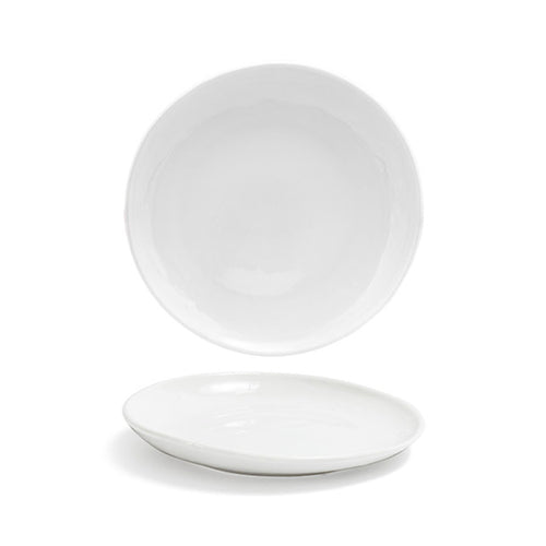 Kiln Plate, 6'' dia. x 1''H, round, porcelain, glazed finish, white