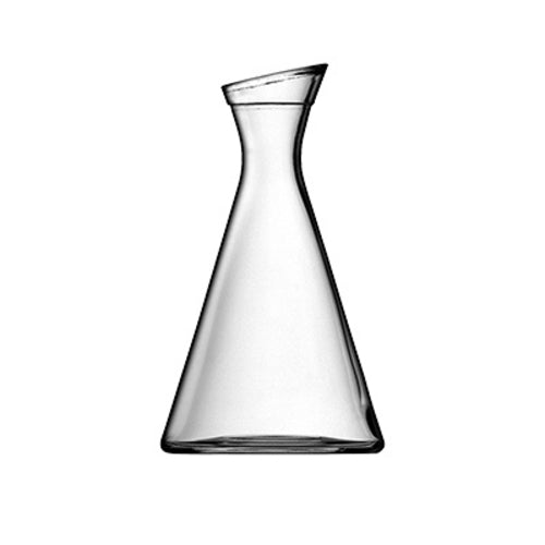 Stolzle Carafe, 7 oz., 3-3/4'' dia. x 6-1/2''H, with pour line, dishwasher safe, lead-free crystal glass, Pisa