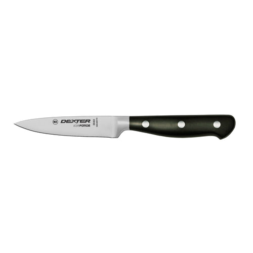 iCut-FORGE Paring Knife, 3-1/2'', forged, X50CrMOV15 stainless steel blade, POM handle, black, NSF Certified