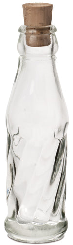 Comatec Bottle, 2 oz., 4-1/2''H, cola style, glass, transparent