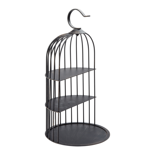 Birdcage Presentation Stand, 8.75'' x 16.929'' x 16.929''H, stainless steel, copper, Utopia