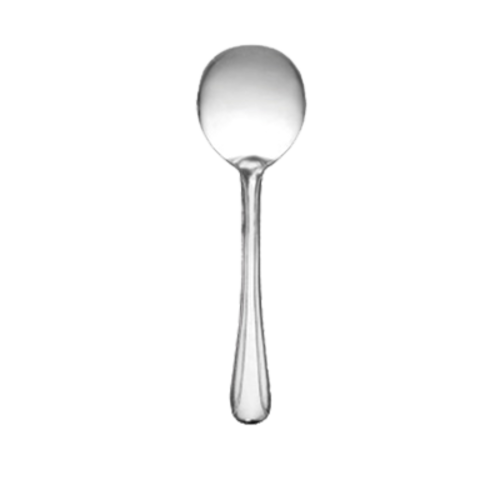 Bouillon Spoon, 5.94'', heavy-weight, simple line-trimmed handle, 18/0 stainless steel, bright finish, Domilion