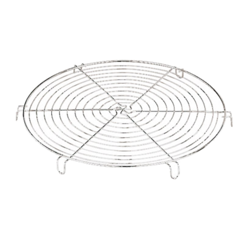 Cooling Rack, 7-1/4'' dia., round, with feet, chrome finish, Paderno, Bakeware