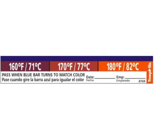 Temprite 3-in-1 Adhesive Dishwasher Temperature Test Labels