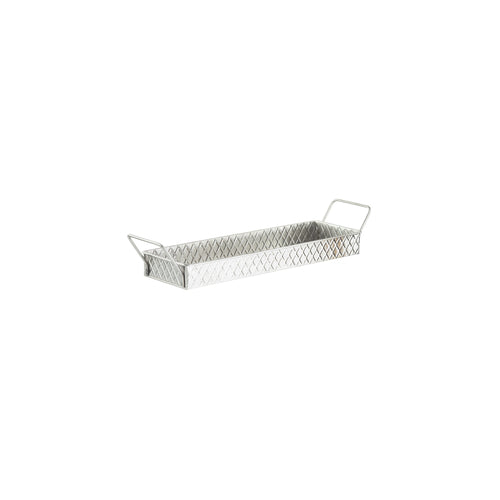 Lattice Collection 14.5 x 4.25'' Snack Tray, Stainless Steel