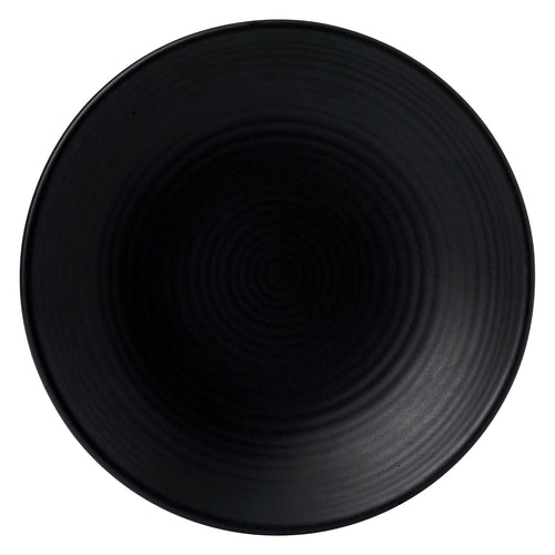 Plate, 9-1/2'' dia., round, deep, rolled edge, ceramic, Dudson, Evo, Jet