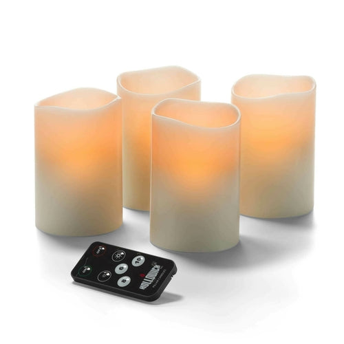 Flameless Lighting Pillar Candle  3'' dia. x 4.5''H
