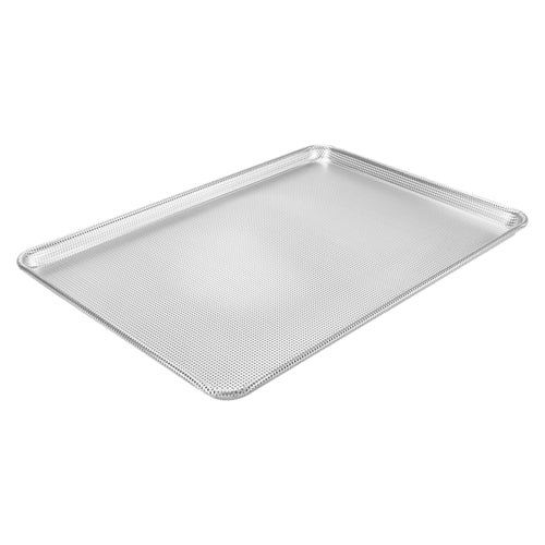 Aluminum Sheet Pan, 1/2 Size, 13''x18'', 16 Gauge, Fully Perforated, Glazed