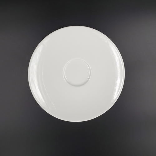 Classic Saucer, 5-9/10'' dia., round, porcelain, white