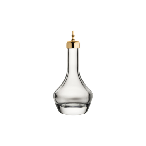 Bitters Bottle, gold top, 3.5 oz, 5.75'' x 5.75''H, soda lime, clear, Utopia, Bottles & Pourers