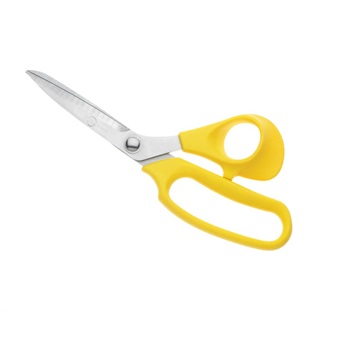 Mercer Cutlery Kitchen Shears, 9'' overall length, stainless steel, rubberized handle, yellow