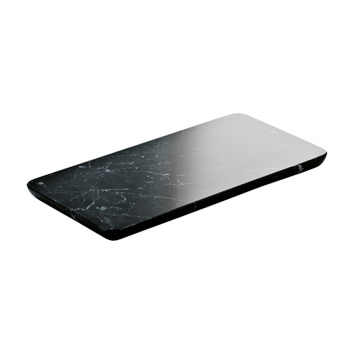 Platter, 7'' x 3-1/2'', rectangular, marble, black, Playground