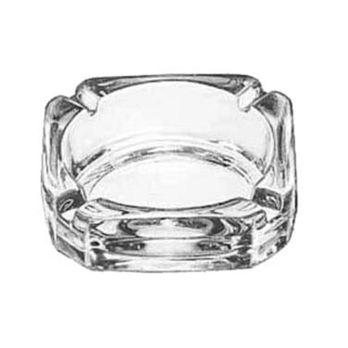 Ash Tray 3-3/4'' Square Clear Glass
