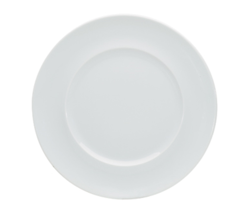 Plate, 8.94'' dia., round, wide rim, flat, Enjoy